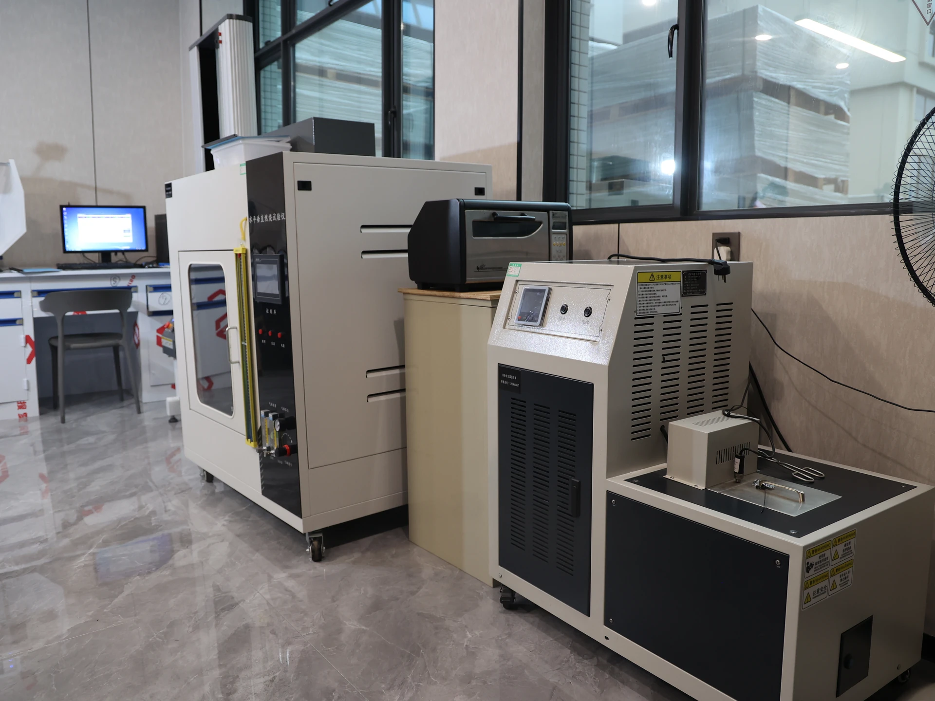 PP weld repair documentation supported by material testing equipment in a QEEHUA quality laboratory