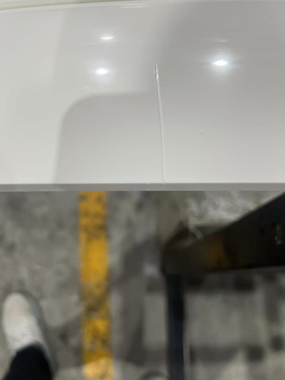 PP sheet surface cut or notch that can become a stress concentration