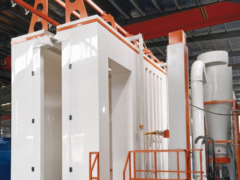 PP scrubber enclosure in a process workshop
